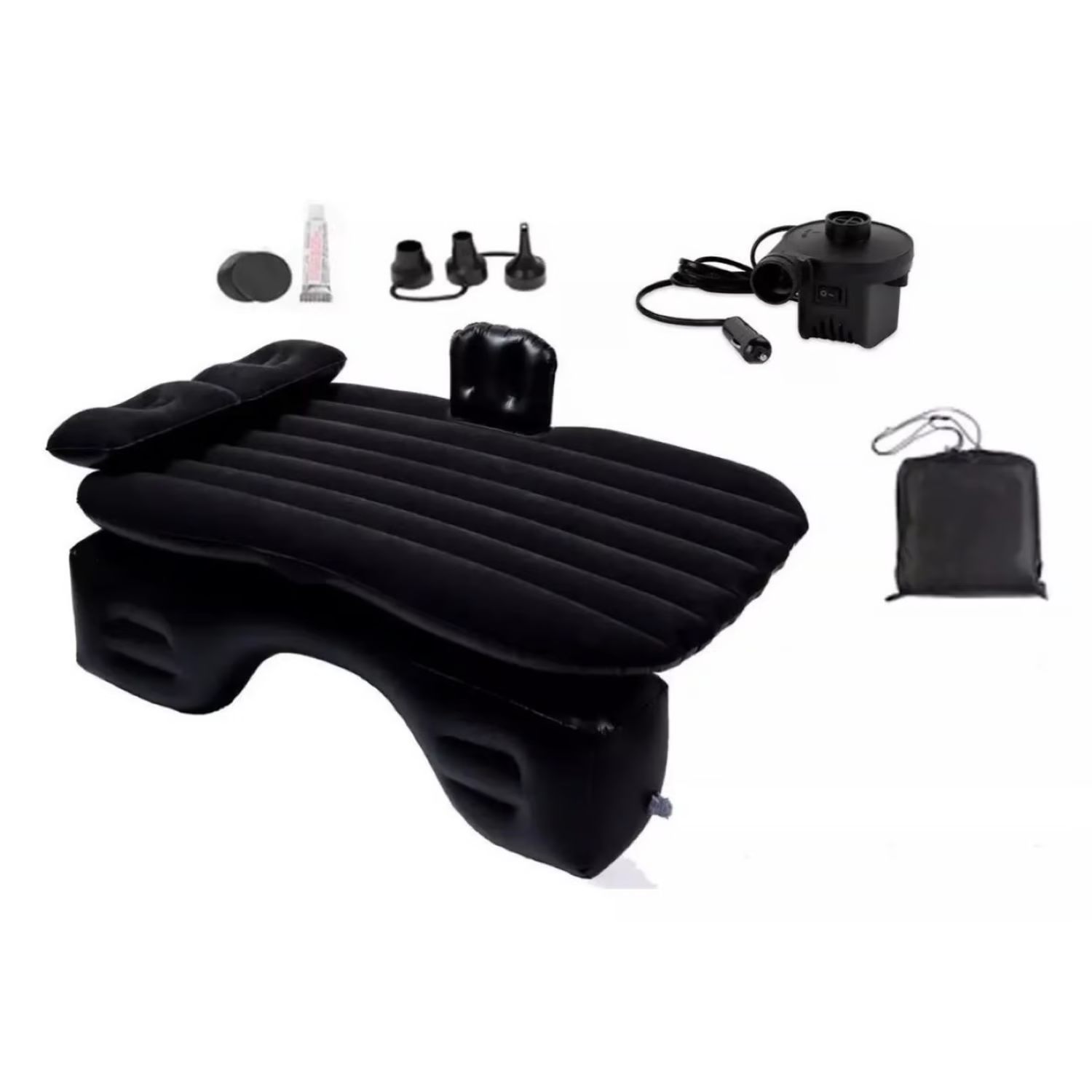 COLCHÓN INFLABLE AUTO HOGAR PASEOS + ALMOHADAS + INFLADOR - 1