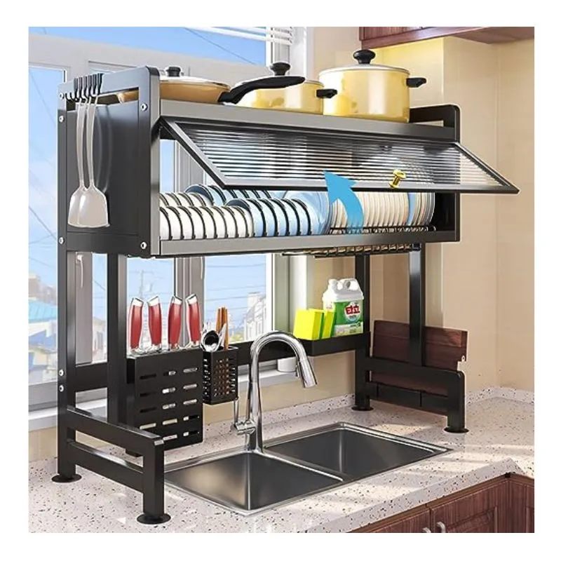 ESCURRIDOR DE PLATOS DE 2 NIVELES CON TAPA – 85 CM - 2