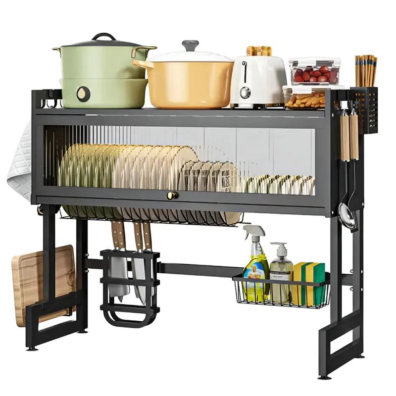 ESCURRIDOR DE PLATOS DE 2 NIVELES CON TAPA – 85 CM - 3