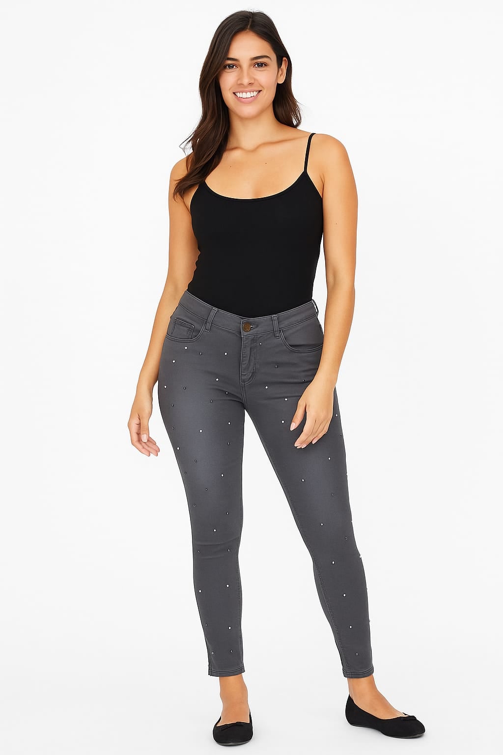 PANTALÓN DE MUJER COLOR GRIS ELEGANTE Y VERSÁTIL - 1