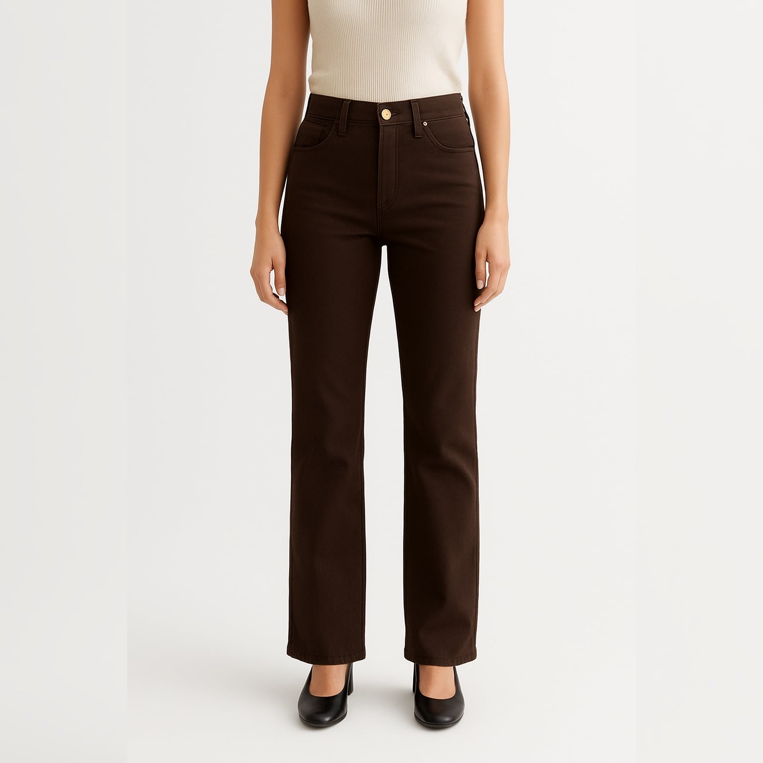 PANTALÓN MARRÓN DE MUJER COMODIDAD Y ESTILO EN UNO - 1
