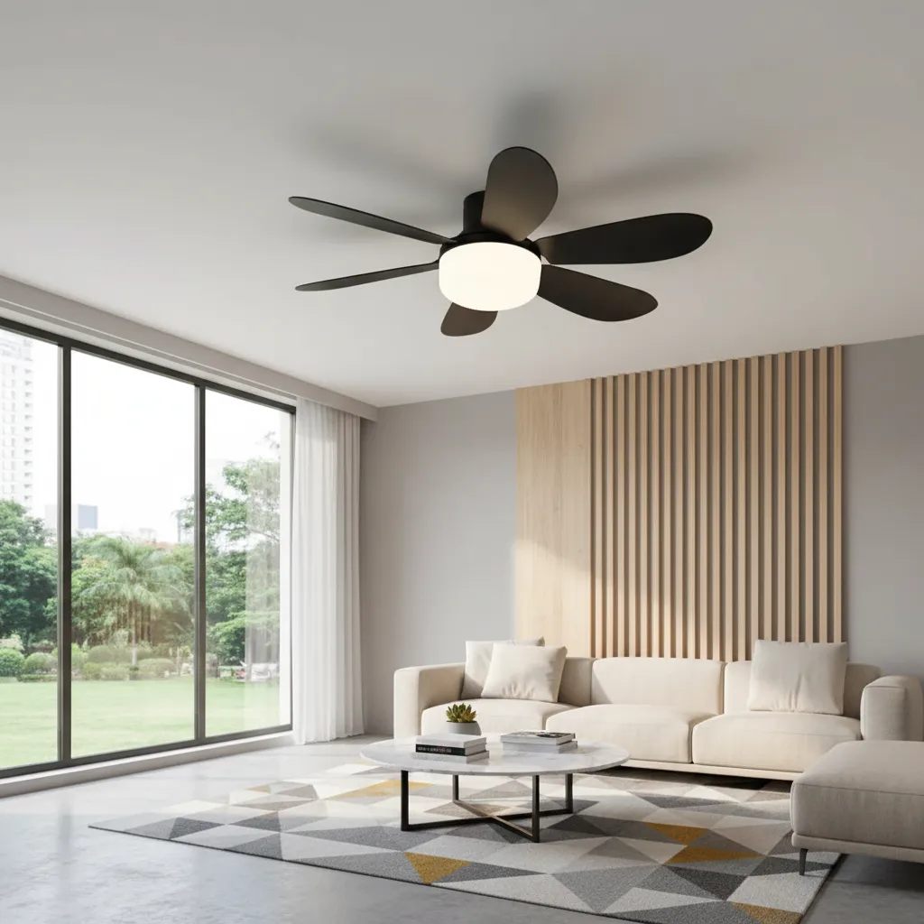 FOCO VENTILADOR 2 EN 1 TECHO | 6 ASPAS + CONTROL - 1