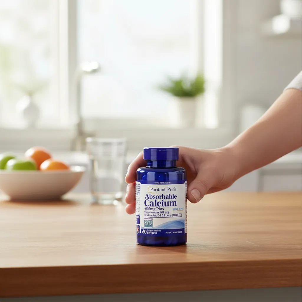 CALCIO ABSORBIBLE PURITAN’S PRIDE 600MG + MAGNESIO + VITAMINA D3 – 60 CÁPSULAS BLANDAS - 2