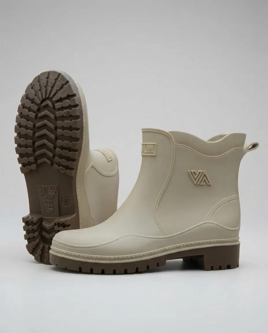 BOTAS DE JEBE PARA DAMA IMPERMEABLES – IDEALES PARA LA LLUVIA - 1
