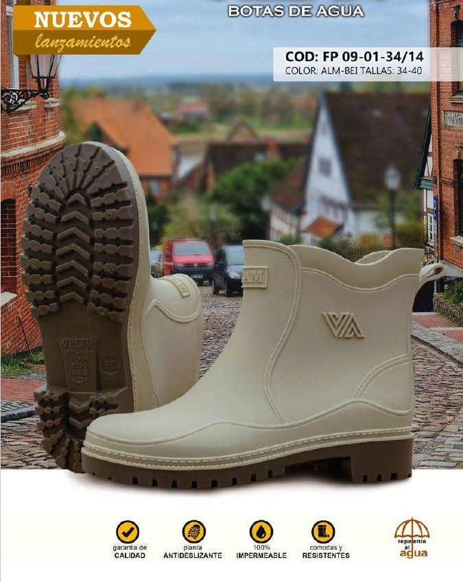 BOTAS DE JEBE PARA DAMA IMPERMEABLES – IDEALES PARA LA LLUVIA - 2