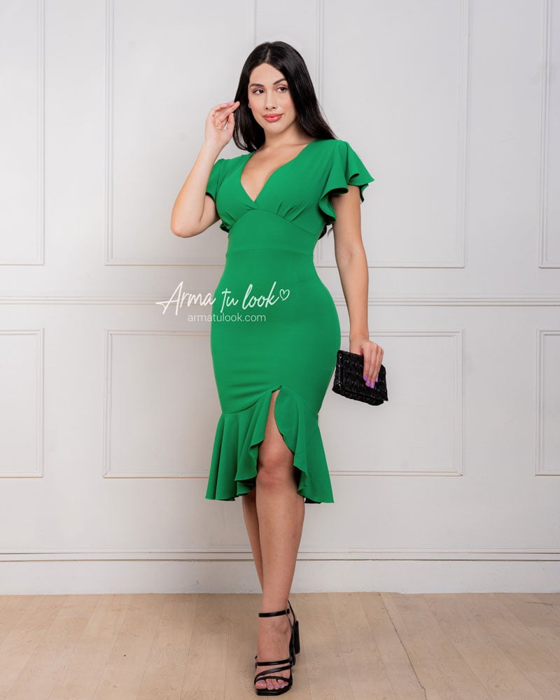 VESTIDO CORTO MUJER ARMA TU LOOK DRUCELIA ESCOTE EN V ABERTURA EN PIERNA - 1