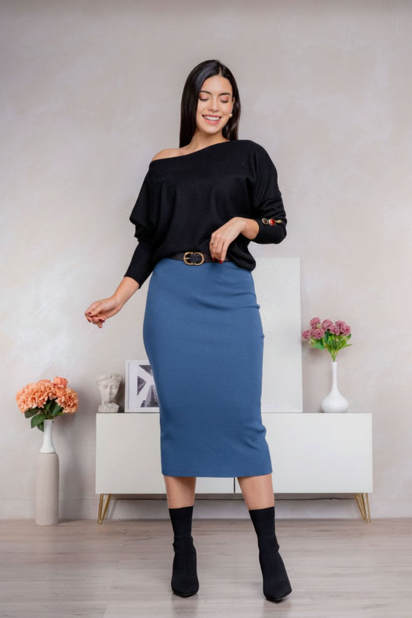 FALDA MIDI CASHMERE MUJER ARMA TU LOOK MARIANA - 2