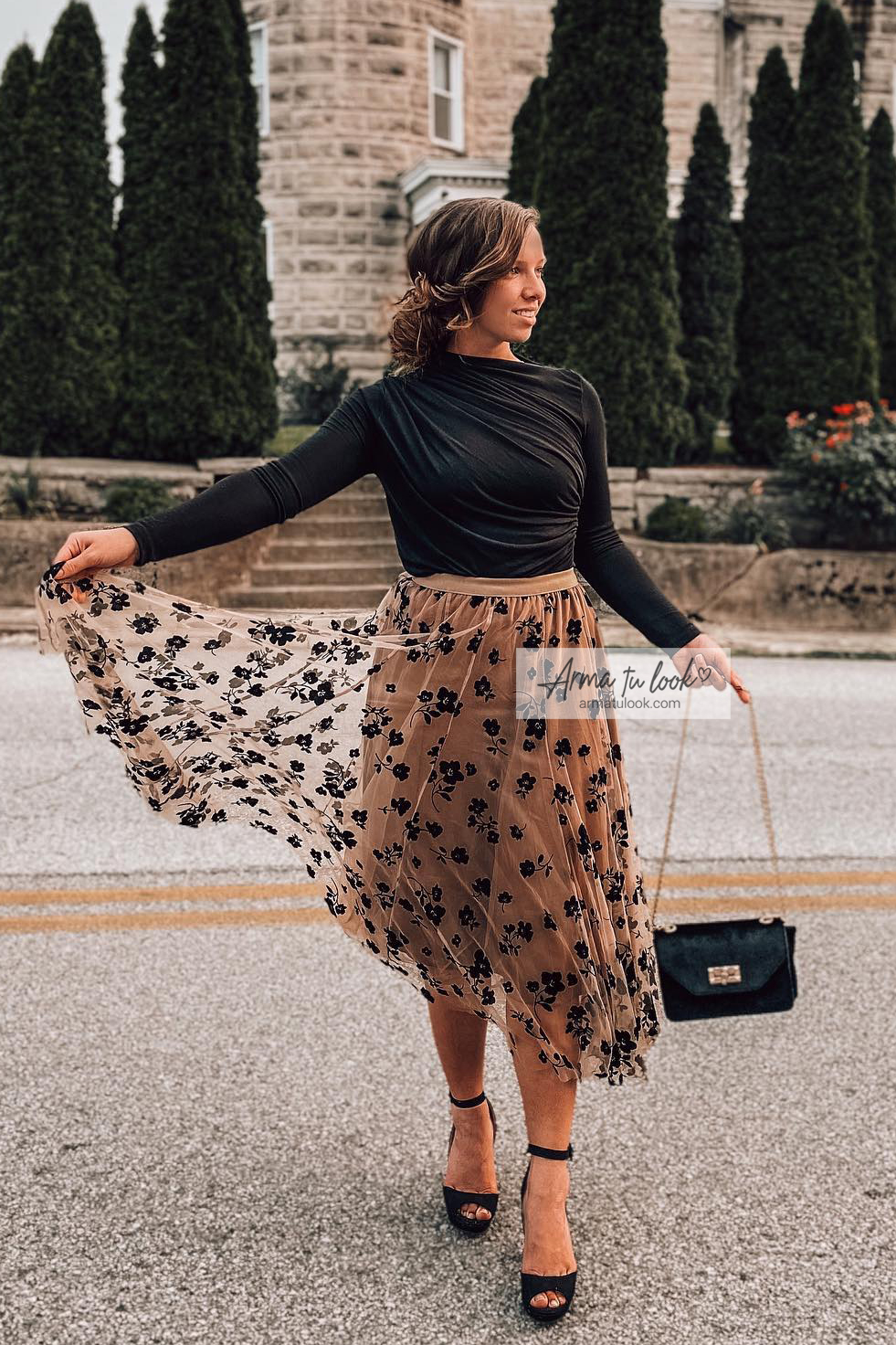 POLO MANGA LARGA LICRA MUJER ARMA TU LOOK ANASTASIA DRAPEADO CUELLO ALTO - 2