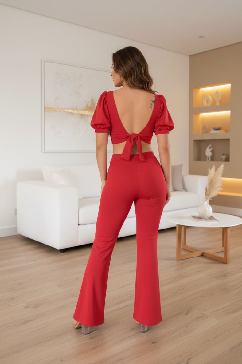 SET TOP + PANTALÓN FLARE MELANIE ACAMPANADO - 3