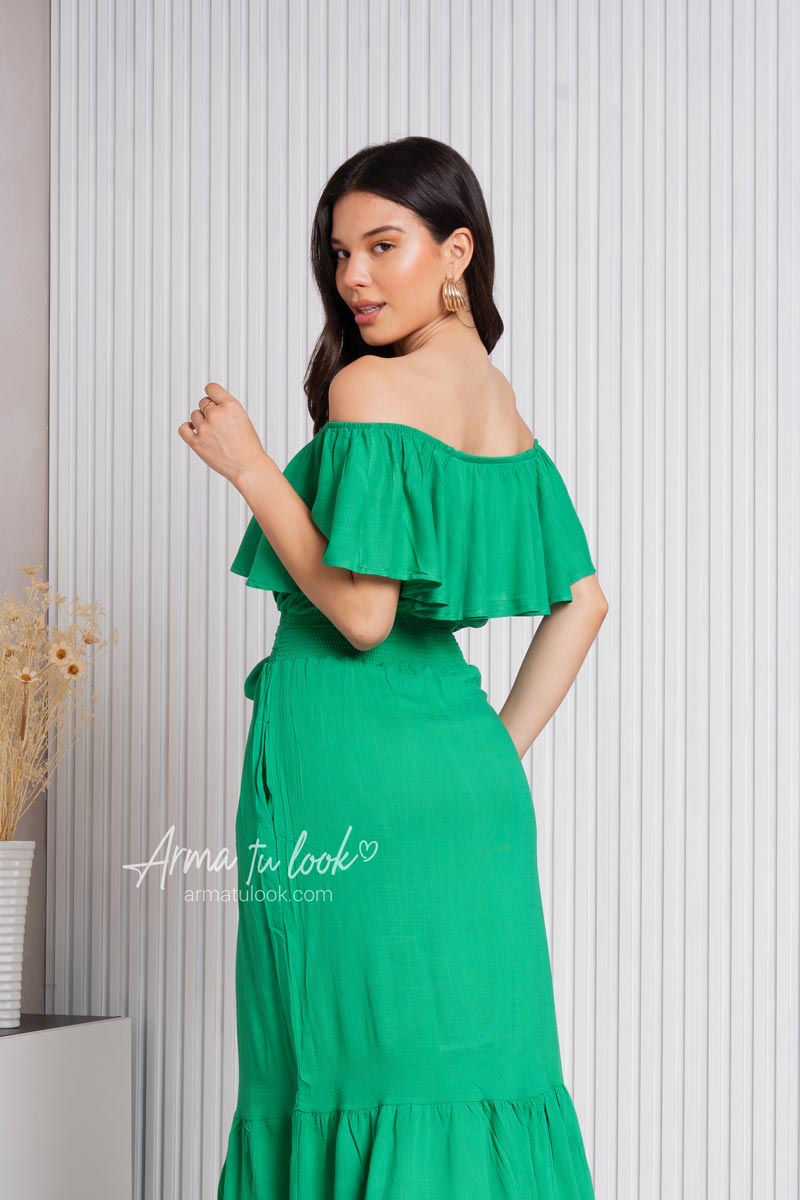 VESTIDO MARICIELO RUMBERO DE LINO - 2