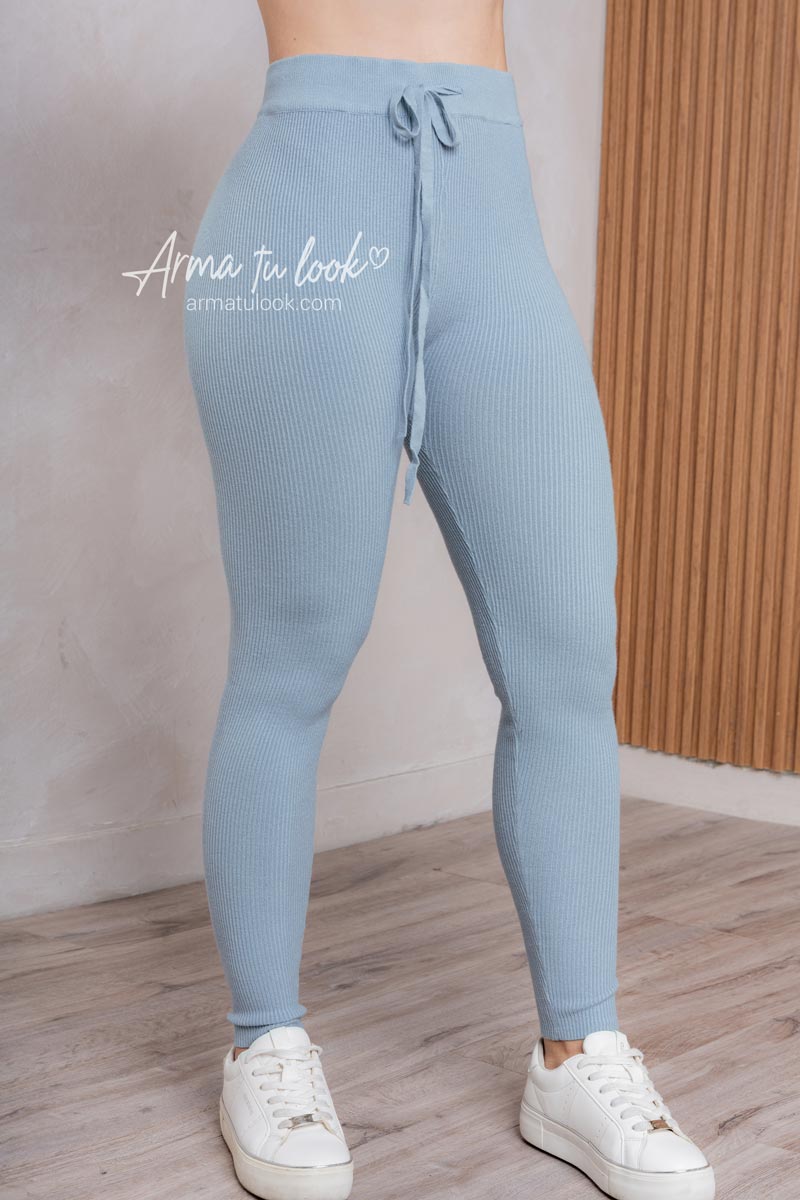 SET HONEY ACANALADO OVERSIZE 2 PIEZAS PANTALON LEGGINS Y SUETER CASHMERE - 3