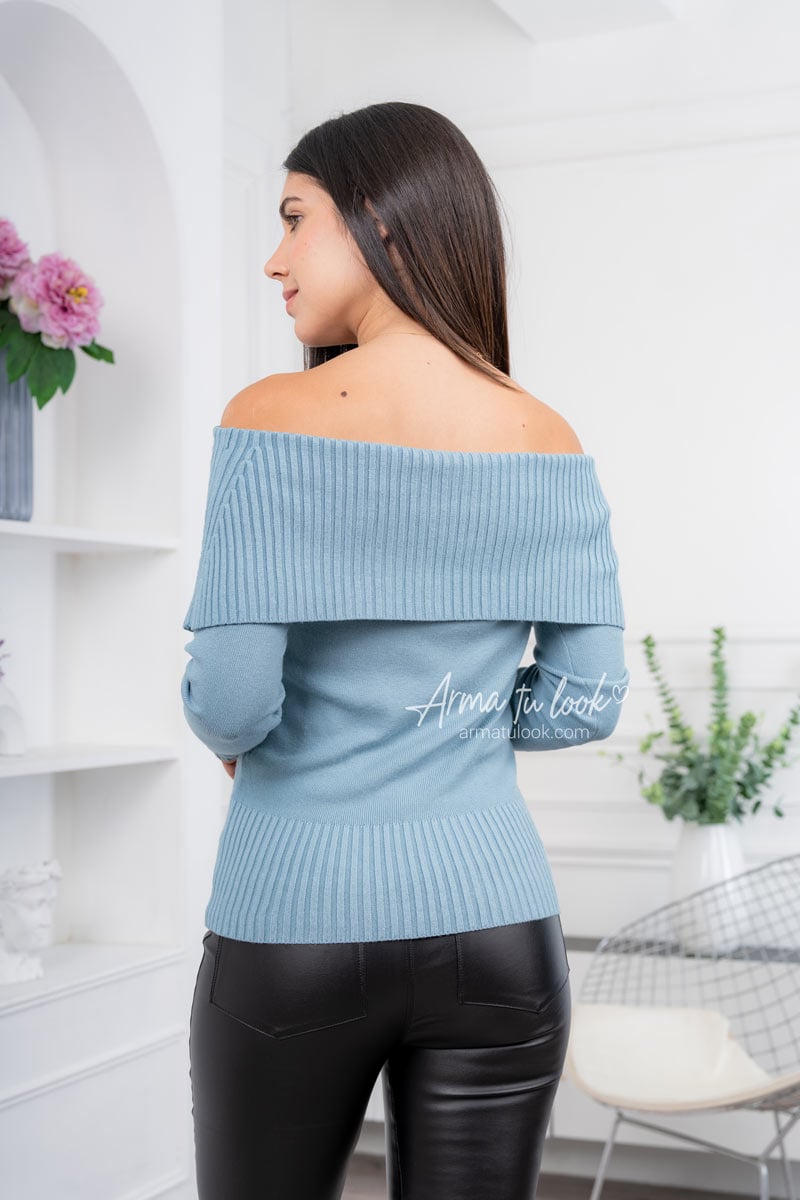 CHOMPA TANA OFF SHOLDER RUMBERO DE CASHMERE - 3
