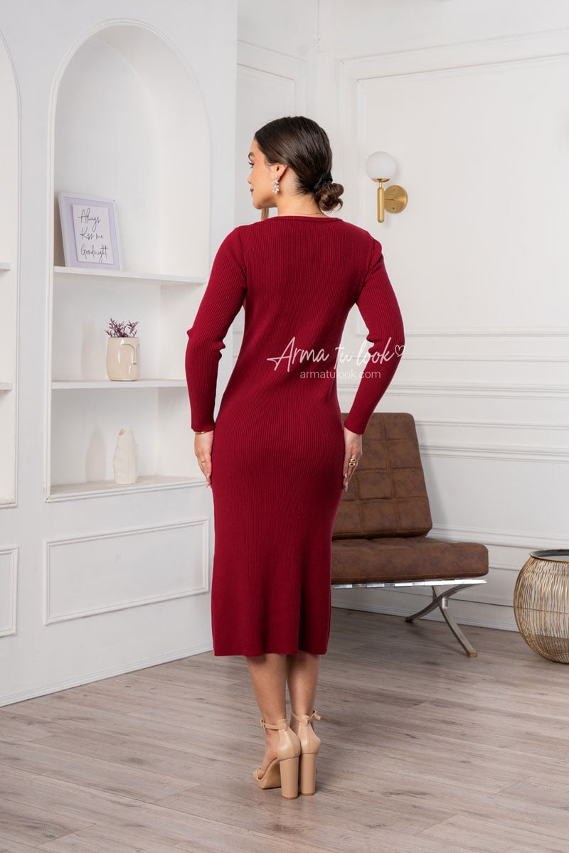 VESTIDO DALILA DE CASHMERE MANGA LARGA - 4