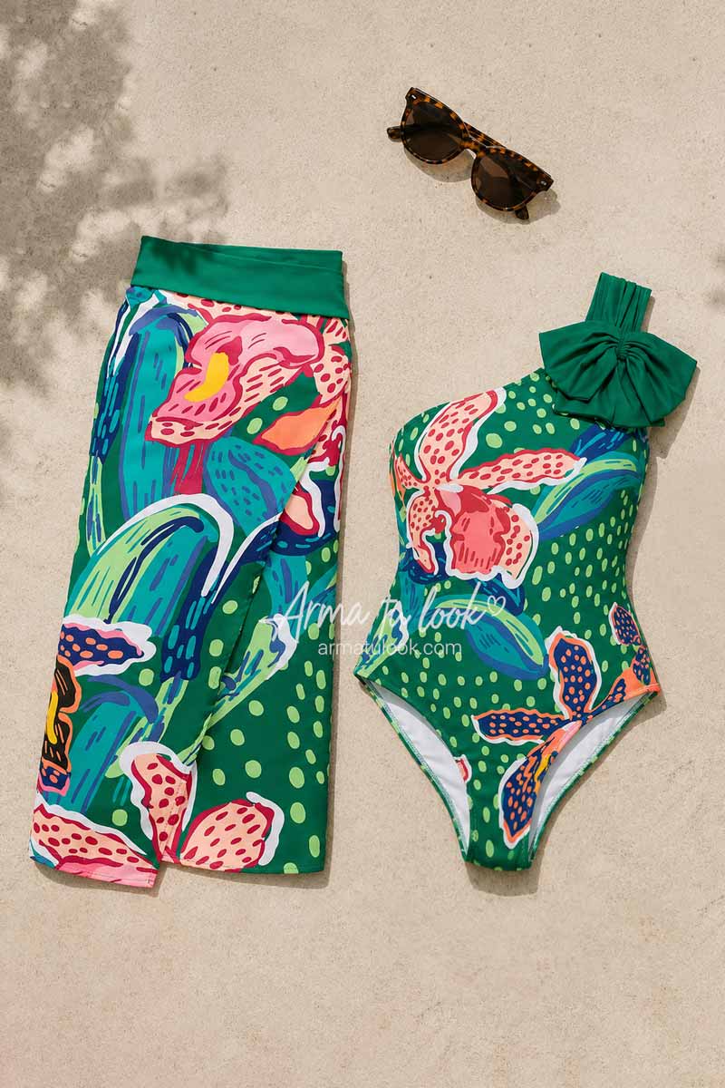 ROPA DE BAÑO CANCUN CON FALDA PAREO - 4
