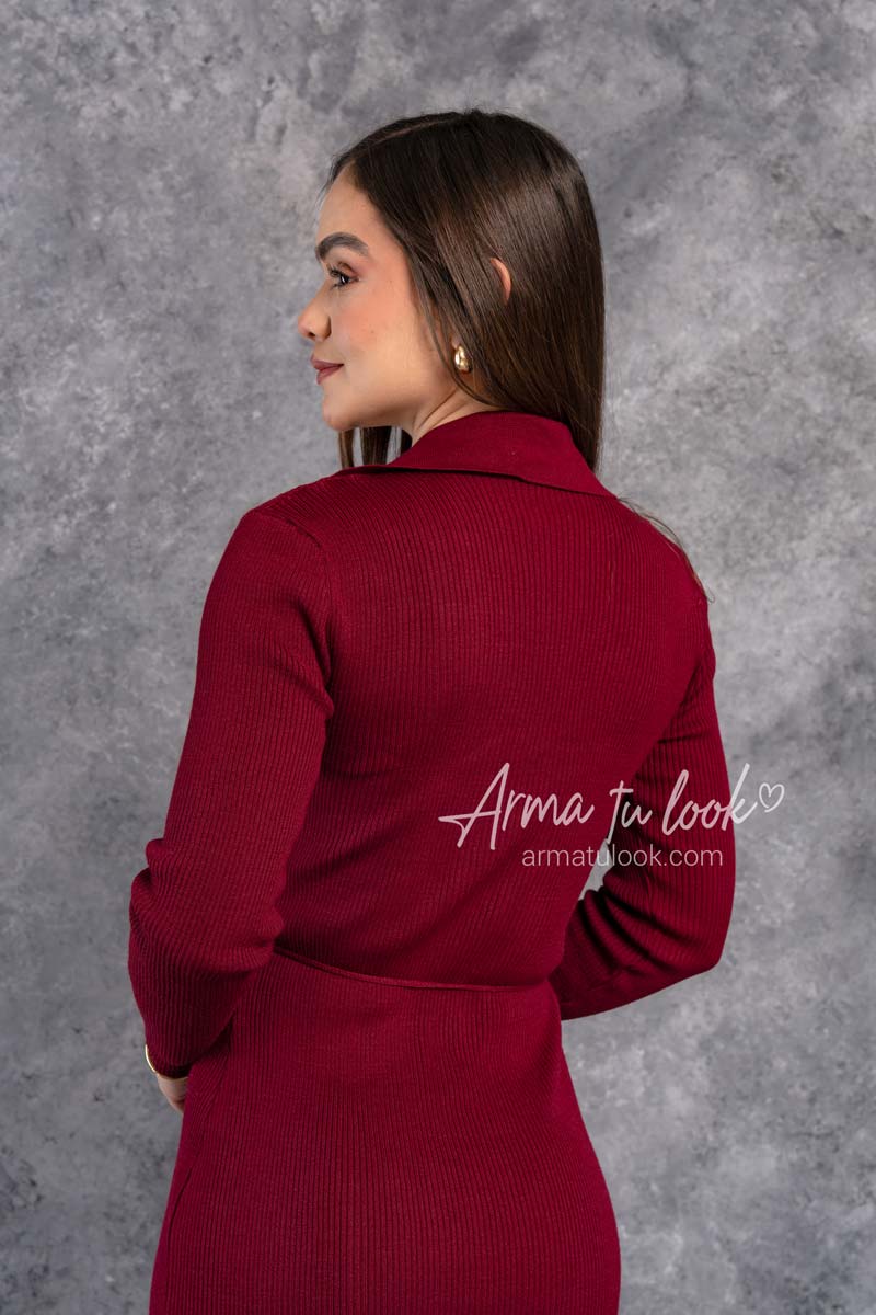 VESTIDO BRESCIA ENVOLVENTE DE HILO TACTO - 2