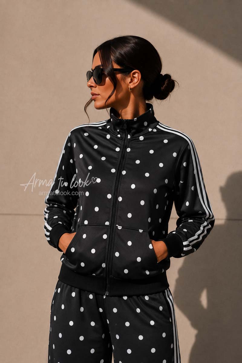 SET GIA POLKA DOTS CASACA Y PANTALON PALAZZO - 2