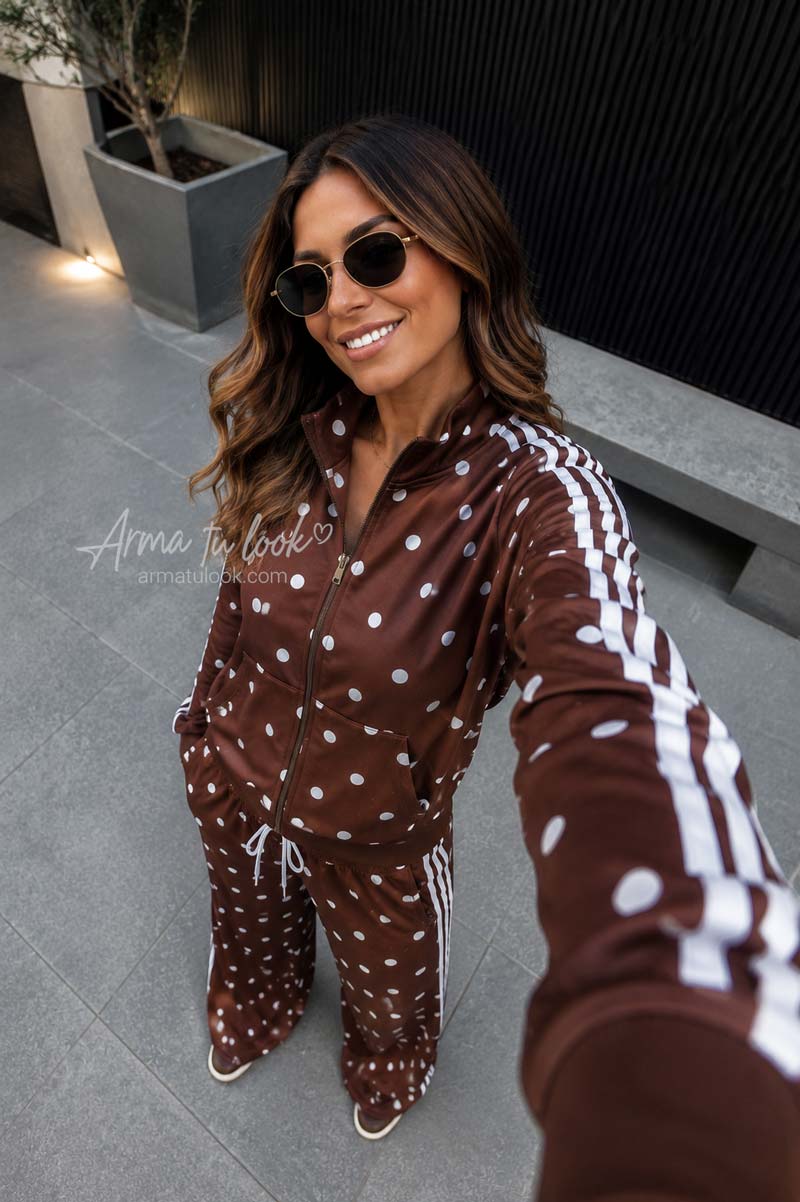 SET GIA POLKA DOTS CASACA Y PANTALON PALAZZO - 2