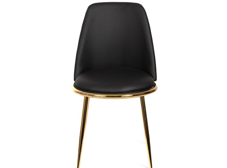 SILLA CON ASIENTO ACOLCHADO MODELO GOLDEN COLOR NEGRO PACK X4 - 2