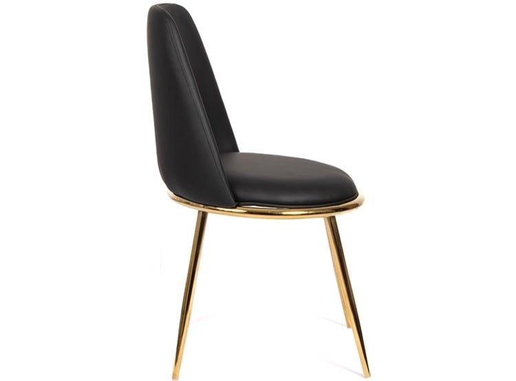 SILLA CON ASIENTO ACOLCHADO MODELO GOLDEN COLOR NEGRO PACK X4 - 3