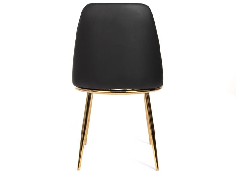 SILLA CON ASIENTO ACOLCHADO MODELO GOLDEN COLOR NEGRO PACK X4 - 4