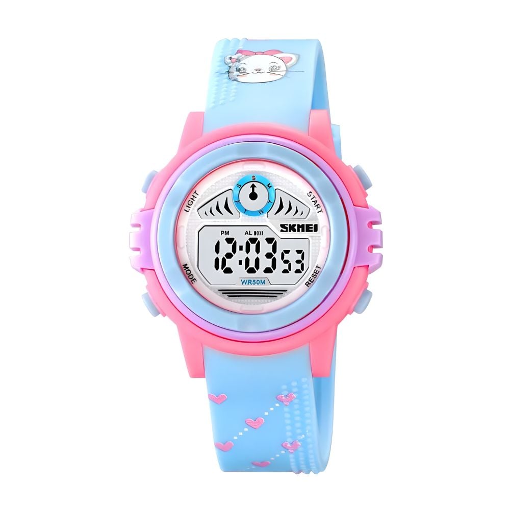RELOJ DIGITAL DE SILICONA PARA NIÑOS Y NIÑAS MODELO GATA - 2