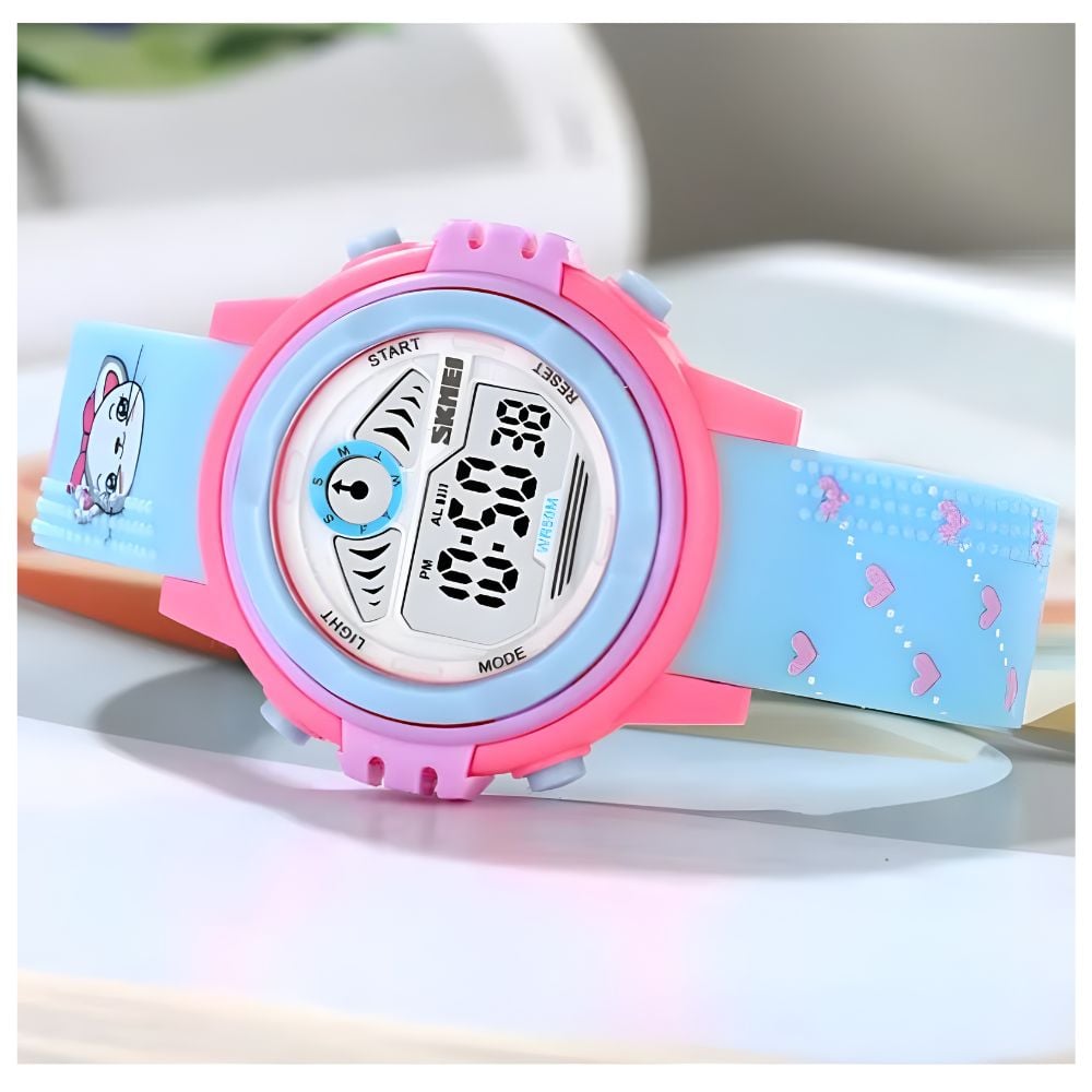 RELOJ DIGITAL DE SILICONA PARA NIÑOS Y NIÑAS MODELO GATA - 3
