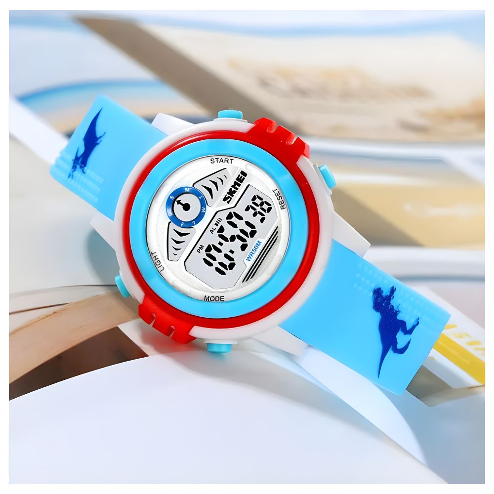 RELOJ DIGITAL DE SILICONA PARA NIÑOS MODELO DINOSAURIO - 3