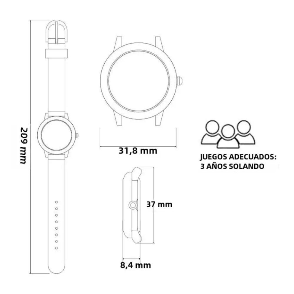 RELOJ DE SILICONA PARA NIÑOS MODELO MUNDO JURÁSICO NEGRO - 2