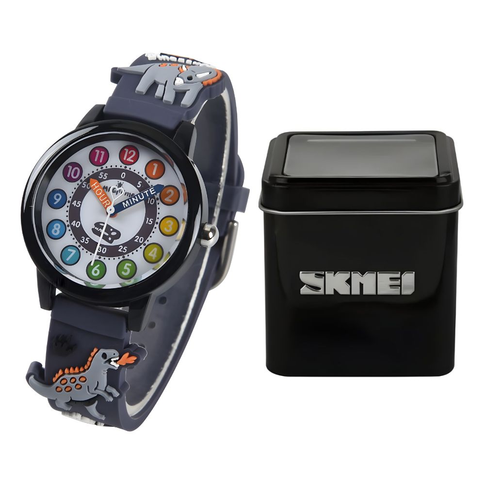 RELOJ DE SILICONA PARA NIÑOS MODELO MUNDO JURÁSICO NEGRO - 3