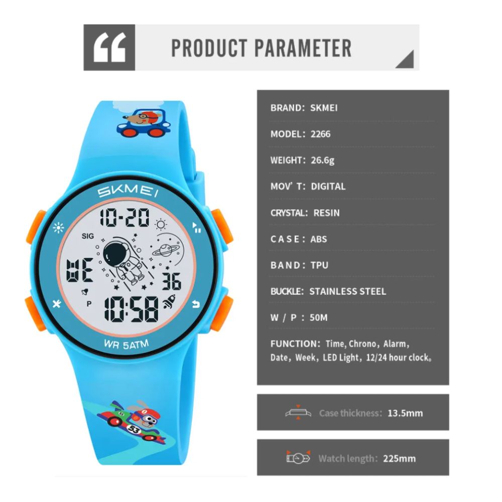 RELOJ DIGITAL DE SILICONA PARA NIÑOS MODELO RACING 2 - 2