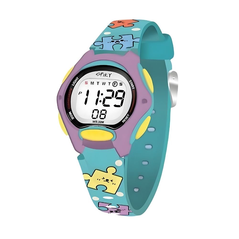 RELOJ DIGITAL DE SILICONA PARA NIÑAS MODELO PUZZLE - 1