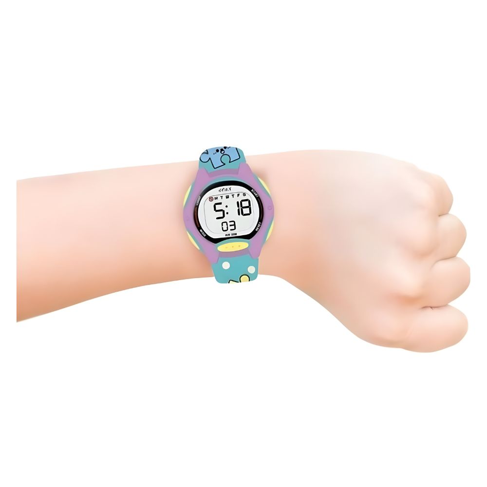 RELOJ DIGITAL DE SILICONA PARA NIÑAS MODELO PUZZLE - 4