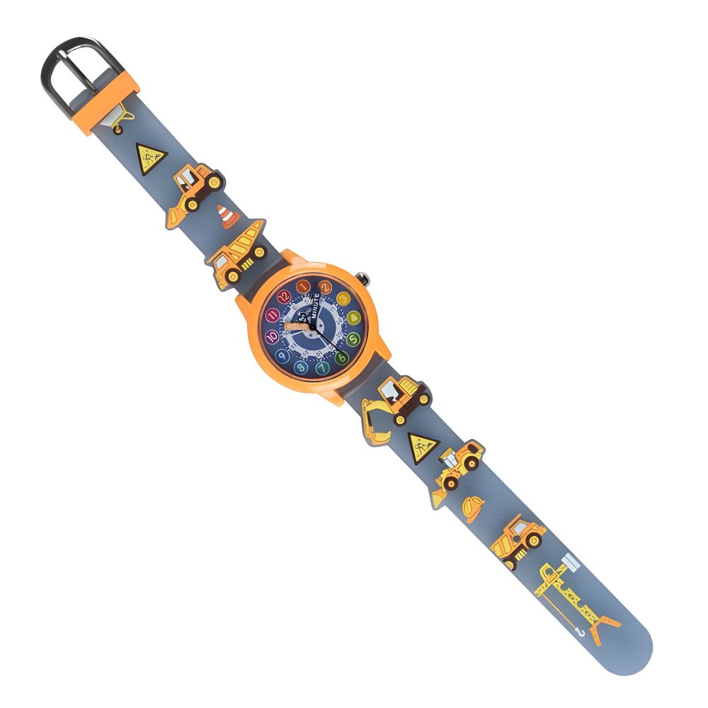 RELOJ DE SILICONA PARA NIÑOS MODELO EXCAVADORA - 3