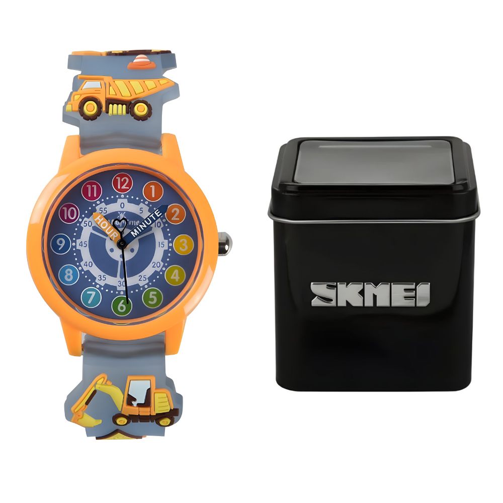 RELOJ DE SILICONA PARA NIÑOS MODELO EXCAVADORA - 6