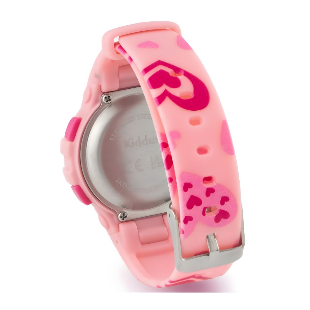 RELOJ DIGITAL DE SILICONA PARA NIÑAS MODELO CORAZONES - 2