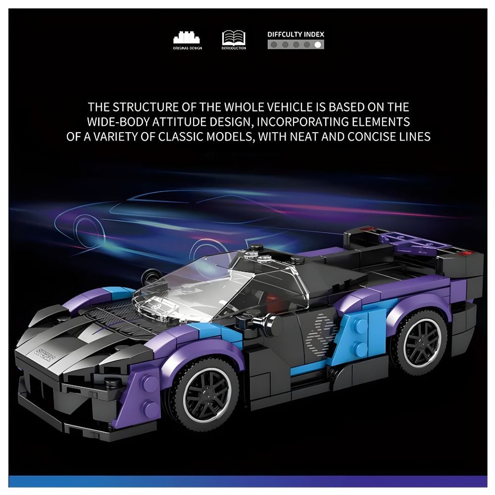 BLOQUES DE CONSTRUCCIÓN AUTO DE CARRERA MODELO SABRE 390 PZS - 4