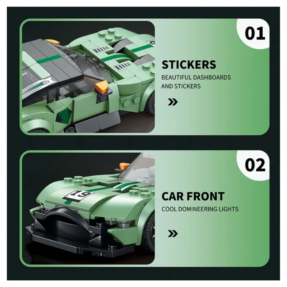 BLOQUES DE CONSTRUCCIÓN AUTO DE CARRERA MODELO DB12 316 PZS - 6