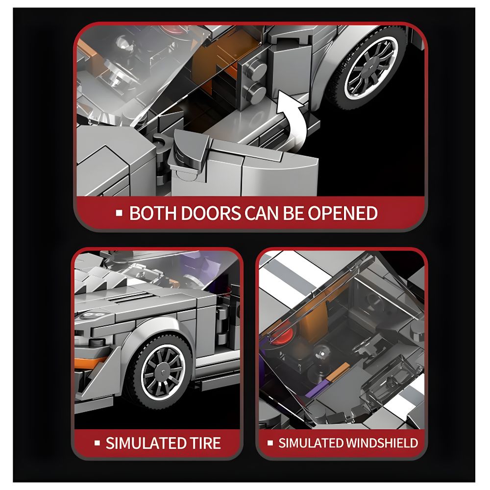 BLOQUES DE CONSTRUCCIÓN AUTO DE CARRERA MODELO GT500 437 PZS - 5