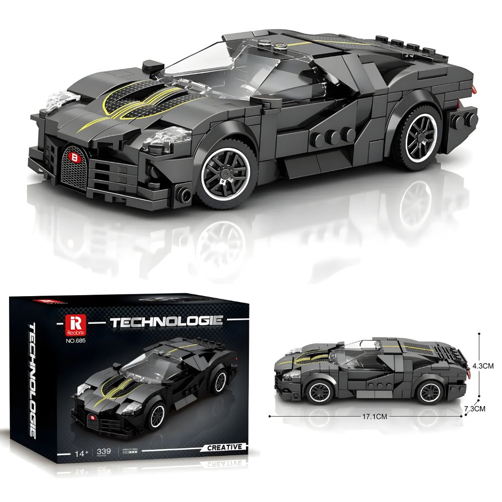 BLOQUES DE CONSTRUCCIÓN AUTO DE CARRERA MODELO LA VOITURE NOIRE 298 PZS - 6