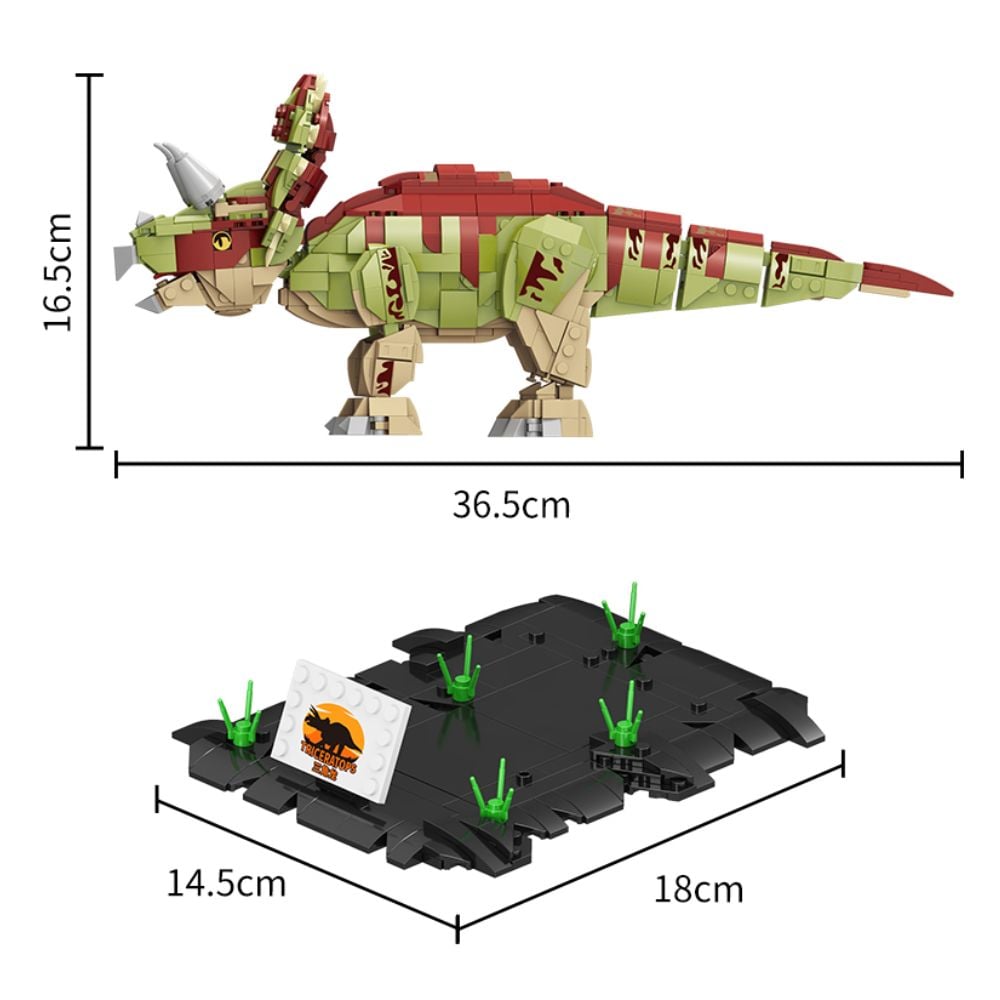 BLOQUES DE CONSTRUCCIÓN DINOSAURIO TRICERATOPS 952 PZS - 2