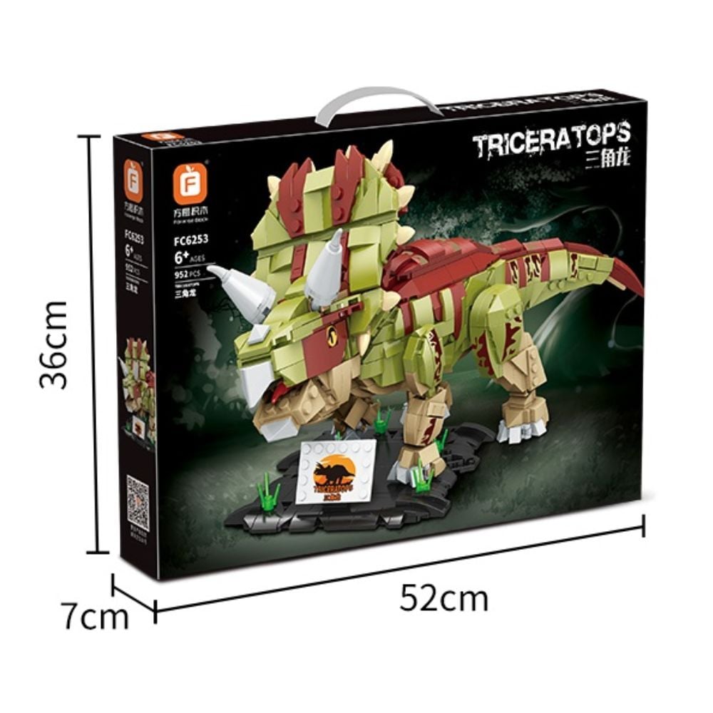 BLOQUES DE CONSTRUCCIÓN DINOSAURIO TRICERATOPS 952 PZS - 4