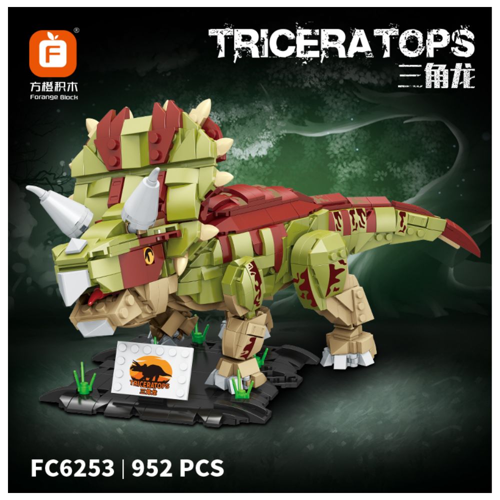 BLOQUES DE CONSTRUCCIÓN DINOSAURIO TRICERATOPS 952 PZS - 6
