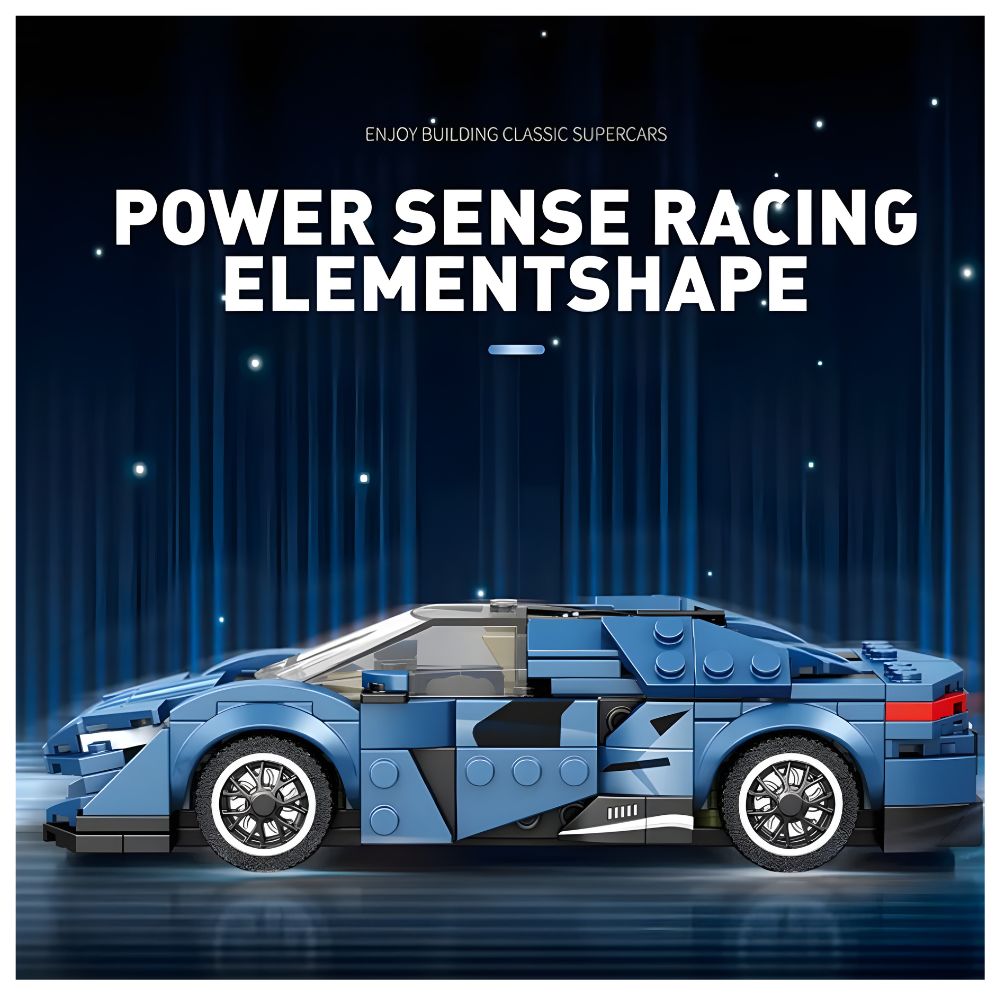 BLOQUES DE CONSTRUCCIÓN AUTO DE CARRERA MODELO AGERA BLUE 320 PZS - 3