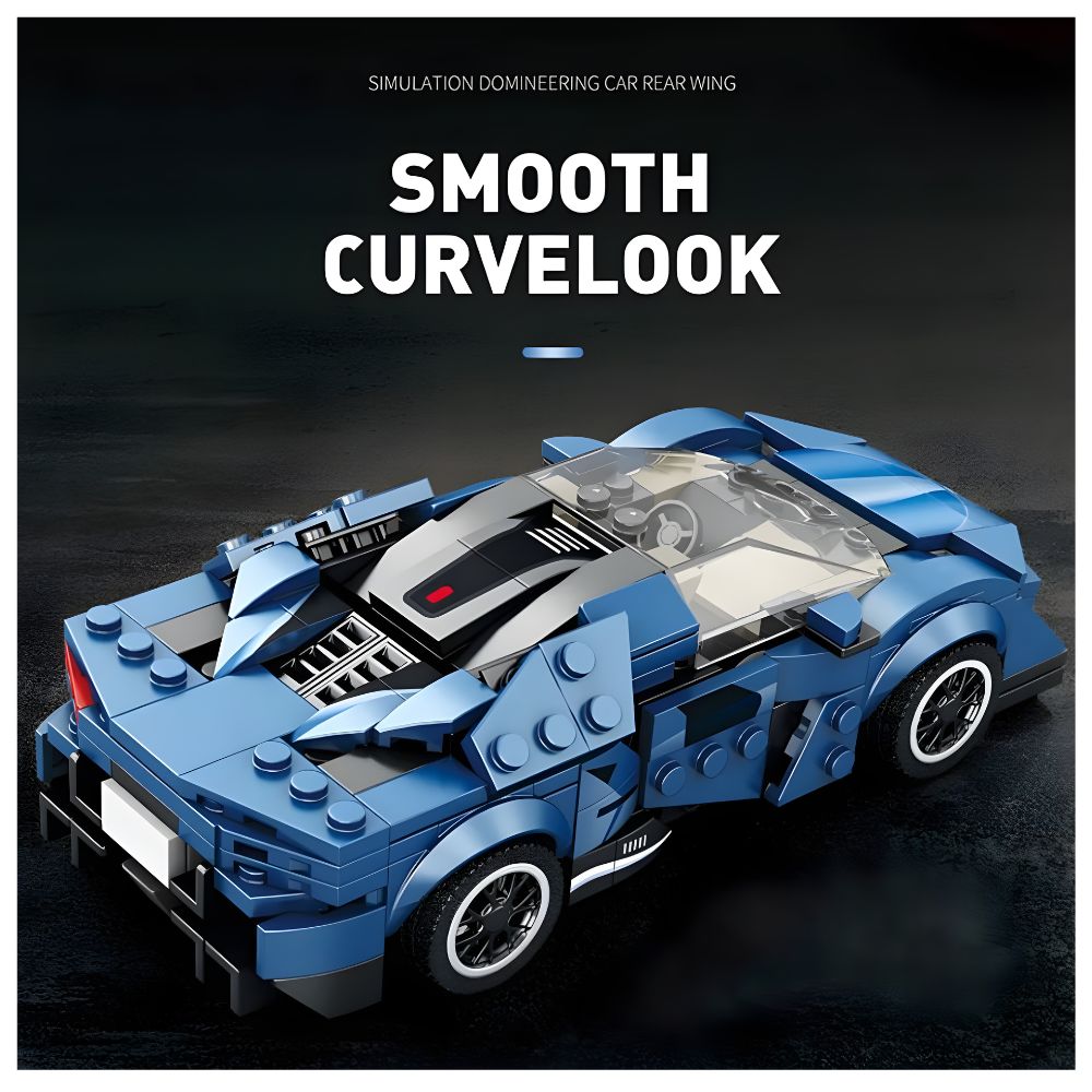 BLOQUES DE CONSTRUCCIÓN AUTO DE CARRERA MODELO AGERA BLUE 320 PZS - 4