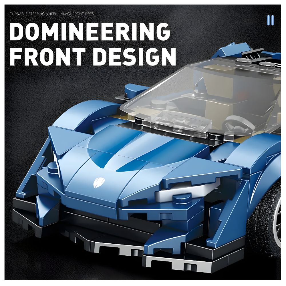 BLOQUES DE CONSTRUCCIÓN AUTO DE CARRERA MODELO AGERA BLUE 320 PZS - 5