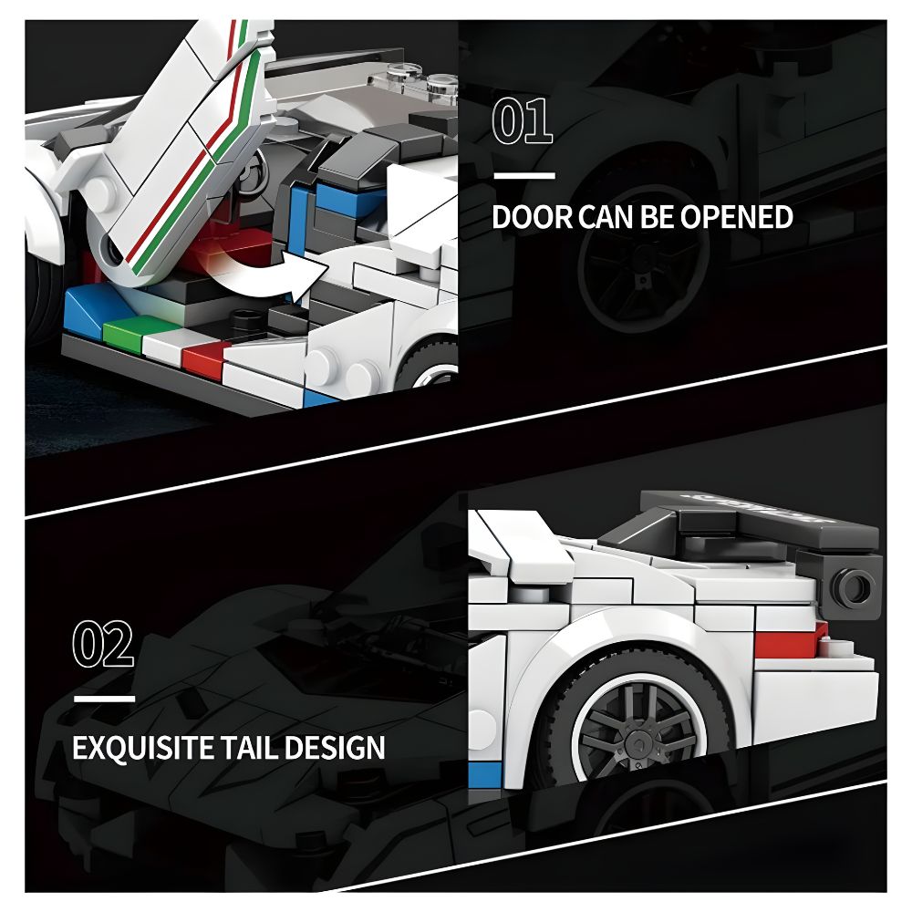 BLOQUES DE CONSTRUCCIÓN AUTO DE CARRERA MODELO SVJ 348 PZS - 2