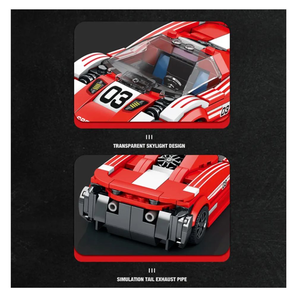 BLOQUES DE CONSTRUCCIÓN AUTO DE CARRERA MODELO LIVING LEGEND 355 PZS - 6