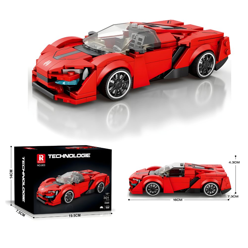 BLOQUES DE CONSTRUCCIÓN AUTO DE CARRERA MODELO LYKAN 301 PZS - 2