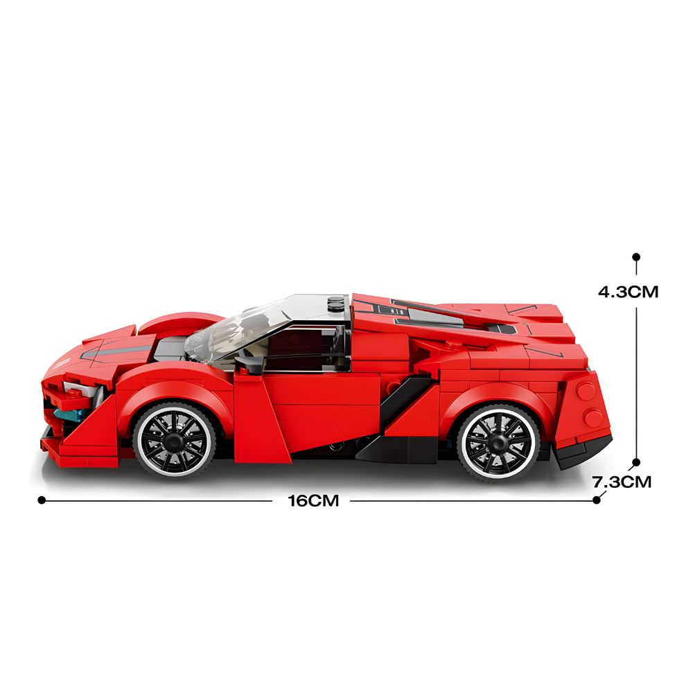 BLOQUES DE CONSTRUCCIÓN AUTO DE CARRERA MODELO LYKAN 301 PZS - 3