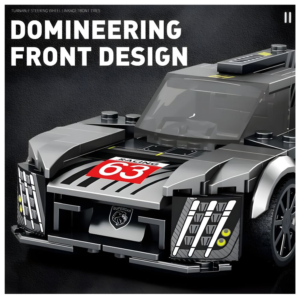 BLOQUES DE CONSTRUCCIÓN AUTO DE CARRERA MODELO 9X8 280 PZS - 5
